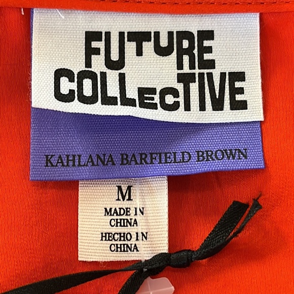 Kahlana barfield brown, future collective, some a top, medium, red/orange, NWT - Picture 7 of 9